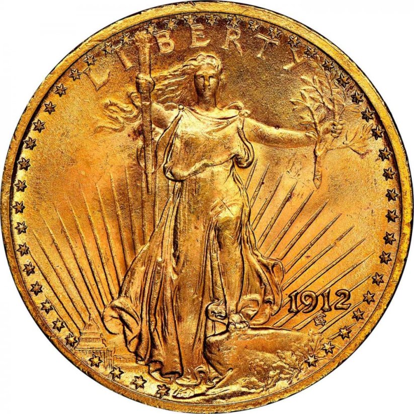Gold coin 20 Dollar American Double Eagle | Saint Gaudens | 1912