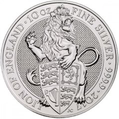 Strieborná investičná minca Lion 10 Oz | Queens Beasts | 2017