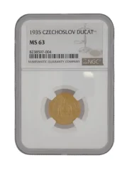 Gold coin St. Wenceslas 1 Ducat | 1935 | NGC | MS 63