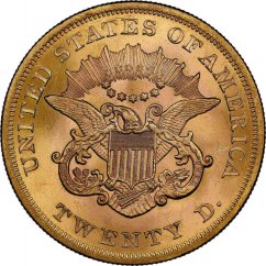Gold coin 20 Dollar American Double Eagle | Liberty Head | 1863