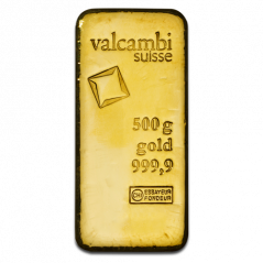 500g investičná zlatá tehlička | Valcambi | Liaty