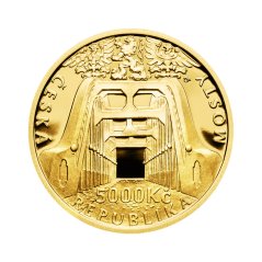 Zlatá minca 5000 Kč Železobetonový most v Karviné-Darkově | 2014 | Proof