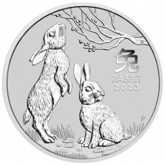 Stříbrná investiční mince Rok Králíka 2 Oz | Lunar III | 2023