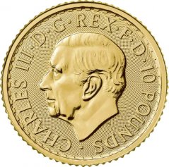 Zlatá investiční mince Britannia 1/10 Oz | Charles III | 2024