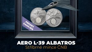Stříbrná pamětní mince ČNB Cvičný letoun Aero L-39 Albatros