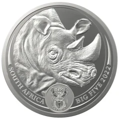 Srebrna moneta Rhino 1 Oz | Big Five II | 2022