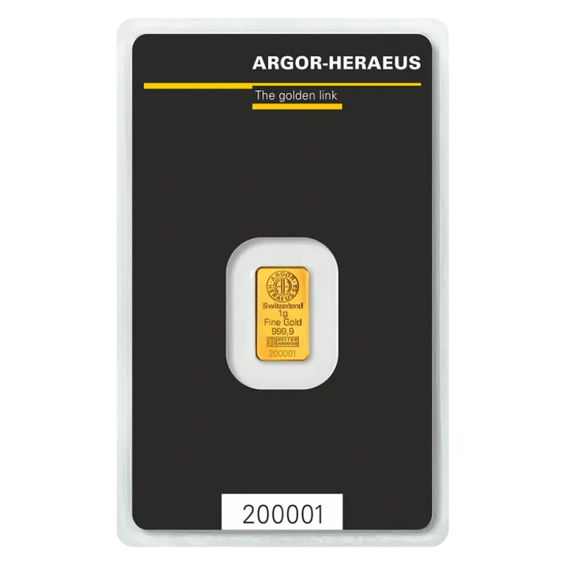 1g Gold Bar | Argor-Heraeus