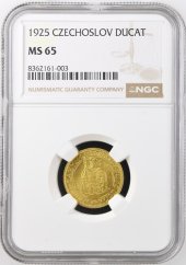Zlatá mince Svatováclavský 1 Dukát  | 1925 | NGC | MS 65