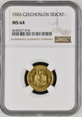 Zlatá minca Svatováclavský 1 Dukát | 1926 | NGC | MS 64
