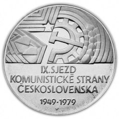 Strieborná minca 50 Kčs IX. sjezd KSČ | 1979 | Proof
