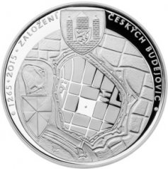 Strieborná minca 200 Kč České Budějovice jako královské Mesto | 2015 | Proof