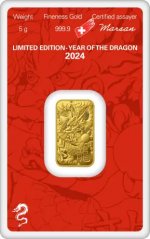 5g Gold Bar | Year Of The Dragon | Argor-Heraeus | 2024