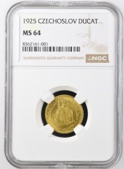 Zlatá mince Svatováclavský 1 Dukát  | 1925 | NGC | MS 64