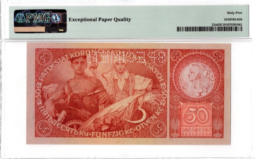 Banknoty  50 Koron | 1929 | EPQ 65