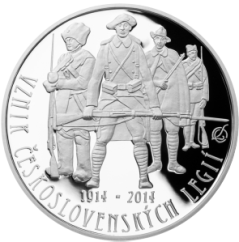 Strieborná minca 200 Kč Založení Československých legií | 2014 | Proof