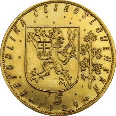 Złota Moneta 5 Dukaty Św. Wacław | 1929