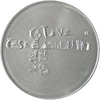Strieborná minca 200 Kč Schválení Ústavy České republiky | 1993 | Standard