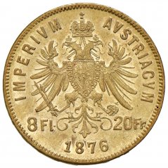 Zlatá mince 8 Zlatník Františka Josefa I. | Rakouská ražba | 1876