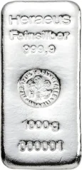 1000g Silver Bar | Heraeus