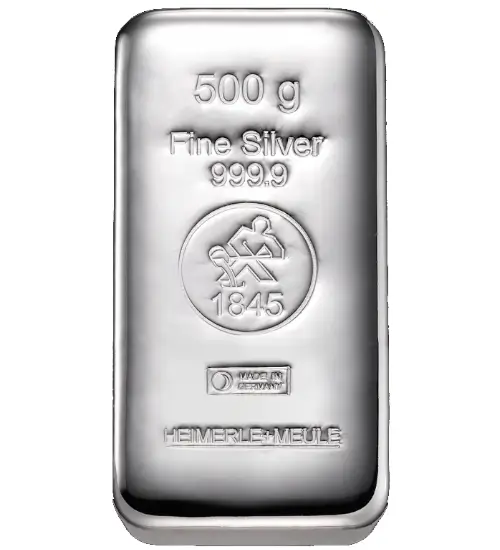 500g investiční stříbrný slitek | Heimerle + Meule