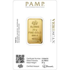 20g Gold Bar | Pamp Fortuna