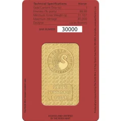 31,1g Perth Mint | Ló | 2026 | aranytömb