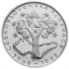 Strieborná minca 500 Kčs Československá federace | 1988 | Proof