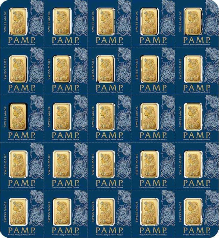25 x 1g investiční zlatý slitek | Pamp Fortuna | Multigram
