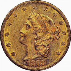 Gold coin 20 Dollar American Double Eagle | Liberty Head | 1868