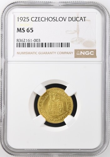 Zlatá mince Svatováclavský 1 Dukát  | 1925 | NGC | MS 65