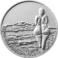 Silver coin 200 CZK Nález plastiky Ĺľeny v DolnĂch VÄ›stonicĂch, tzv. VÄ›stonickĂ© Venuše | 2025 | Standard