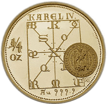 Zlatá mince 2500 Kč Vydání souboru právních dokumentů Koruny České v r. 1348 | 1998 | Standard