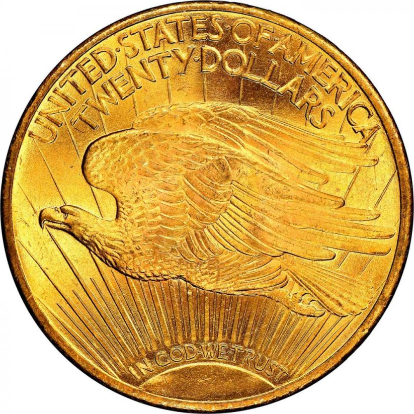 Gold coin 20 Dollar American Double Eagle | Saint Gaudens | 1924