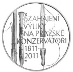 Stříbrná mince 200 Kč Výuka na pražské konzervatoři | 2011 | Standard