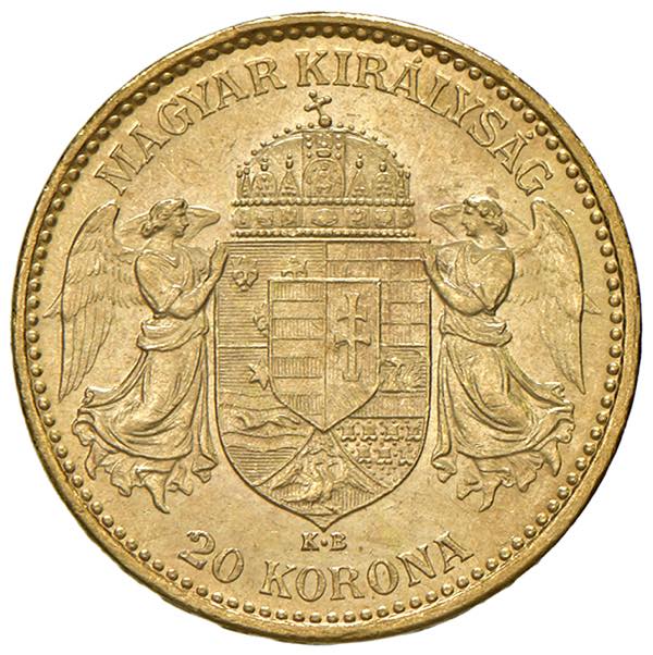Zlatá mince 20 Korona Františka Josefa I. | Uherská ražba | 1898