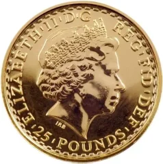 Zlatá investiční mince Britannia 1/4 Oz