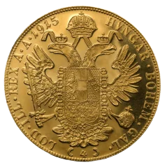 Zlatá investičná minca 4 Dukát Františka Jozefa I. | 1915 | Novorazba