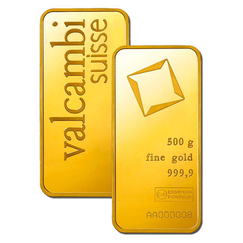 500g investiční zlatý slitek | Valcambi | Ražený slitek