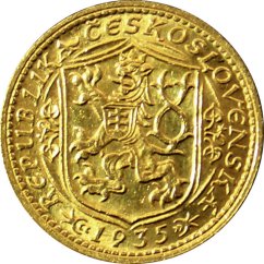 Gold coin St. Wenceslas 1 Ducat | 1935