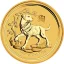 Zlatá investiční mince Rok Psa 1 Oz | Lunar II | 2018