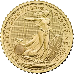 Zlatá investiční mince Britannia 1/10 Oz | Charles III | 2026