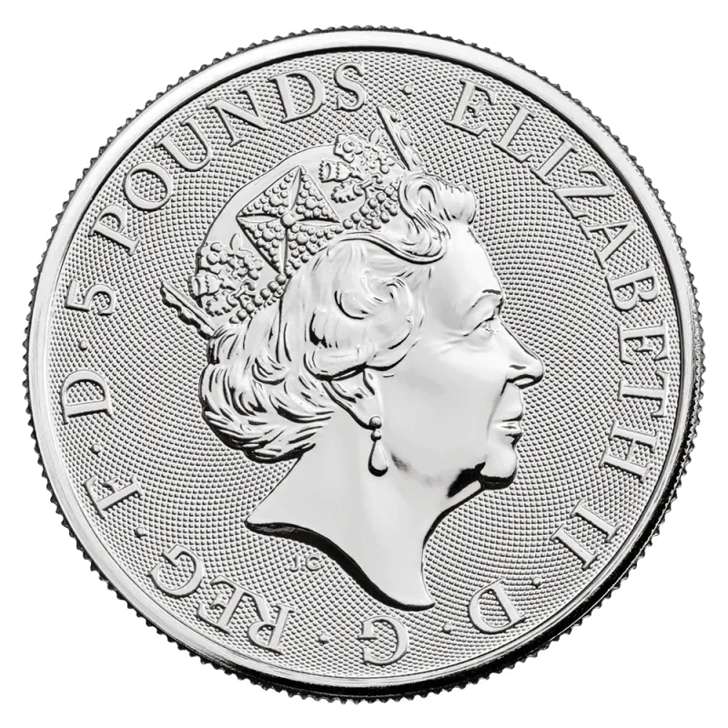 Stříbrná investiční mince Lion of England 2 Oz | Tudor Beasts | 2022