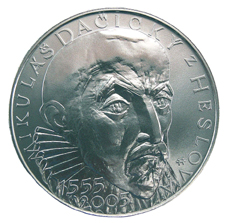 Strieborná minca 200 Kč Mikuláš Dačický z Heslova | 2005 | Proof
