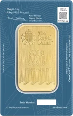 50g Złota Sztabka | The Royal Mint | Britannia