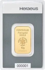 10g investiční zlatý slitek | Heraeus | Kinebar