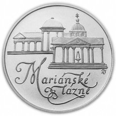 Strieborná minca 50 Kčs Mariánské Lázně | 1991 | Proof