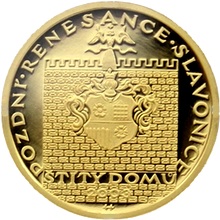Zlatá mince 2000 Kč Pozdní renesance štíty domů ve Slavonicích | 2003 | Proof