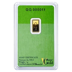 1g Gold Bar | Valcambi | Green Gold