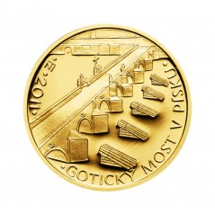 Zlatá minca 5000 Kč Gotický most v Písku | 2011 | Proof