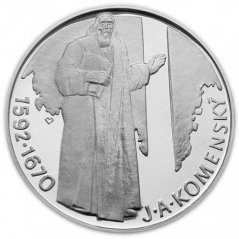 Stříbrná mince 500 Kčs J.A.Komenský | 1992 | Proof